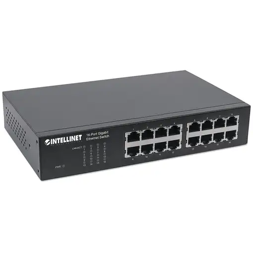 Intellinet 561068 switch No administrado L2 Gigabit Ethernet (10/100/1000) 1U Negr