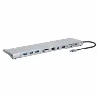 Manhattan Docking Station USB-C 11 en 1 con MST para tres monitores
