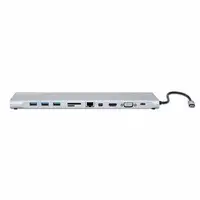 Manhattan Docking Station USB-C 11 en 1 con MST para tres monitores