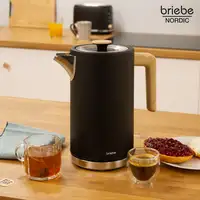 Nordic Hervidor Agua Eléctrico 1,7L Inalámbrico Libre BPA Negro KT1165BLK BRIEBE
