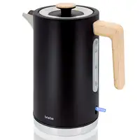 Nordic Hervidor Agua Eléctrico 1,7L Inalámbrico Libre BPA Negro KT1165BLK BRIEBE