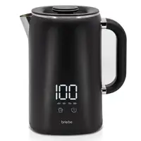 i-Black Hervidor Agua Eléctrico 1,7LRegulador Temperatura  Negro KT1175BLK BRIEBE
