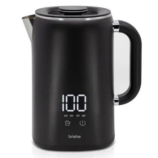 i-Black Hervidor Agua Eléctrico 1,7LRegulador Temperatura  Negro KT1175BLK BRIEBE