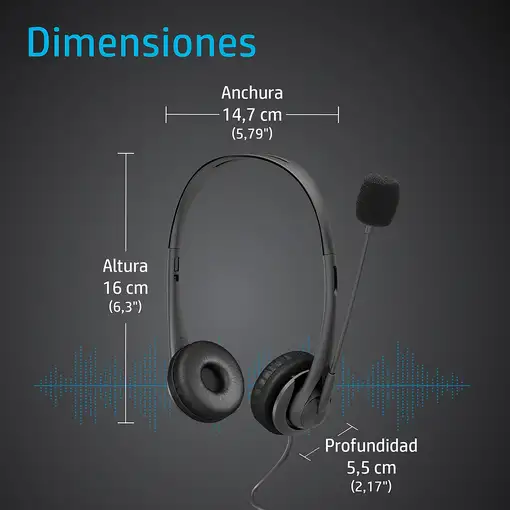 HP Auriculares estéreo de 3,5 mm G2