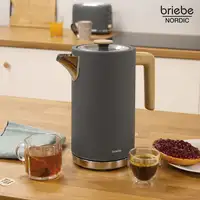 Nordic Hervidor Agua Eléctrico 1,7L Inalámbrico Libre BPA Gris KT1165GRY BRIEBE