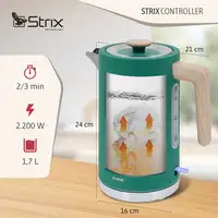 Nordic Hervidor Agua Eléctrico 1,7L Inalámbrico Libre BPA  Verde KT1165GRE BRIEBE