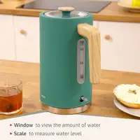 Nordic Hervidor Agua Eléctrico 1,7L Inalámbrico Libre BPA  Verde KT1165GRE BRIEBE
