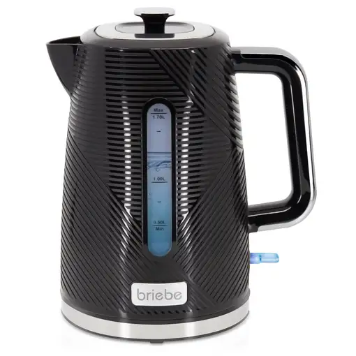 Elegance Hervidor Agua Eléctrico 1,7L Inalámbrico Libre BPA Negro KT1168BLK BRIEBE