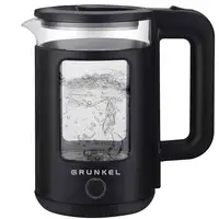 Hervidor de agua negro, 1,8 L, 1500 W, HV-18CWPNG GRUNKEL