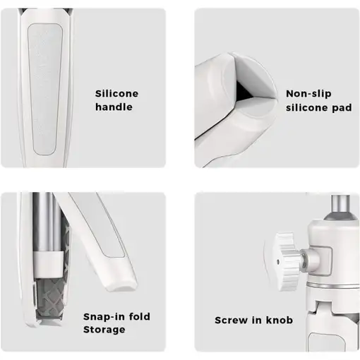 Trípode Extensible 2-en-1 Portátil Ajustable Antideslizante