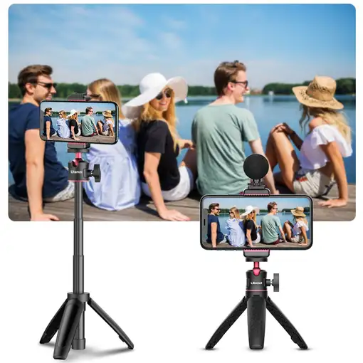 Trípode Extensible 2-en-1 Portátil Antideslizante Ajustable