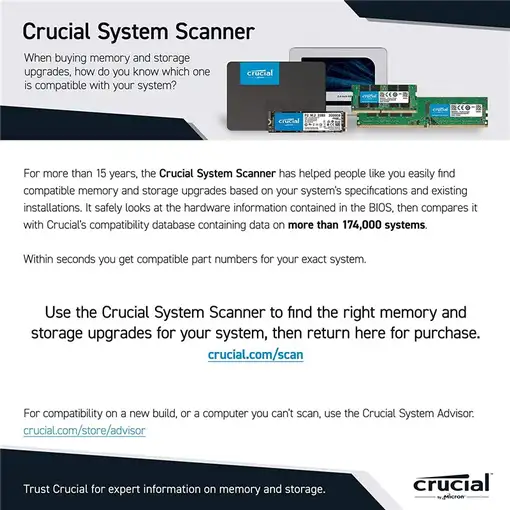 Crucial CT16G4DFRA32A módulo de memoria 16 GB 1 x 16 GB DDR4 288-pin DIMM