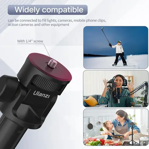 Trípode 205cm Ajustable para Luz LED, Móvil Cámara, DSLR 1/4
