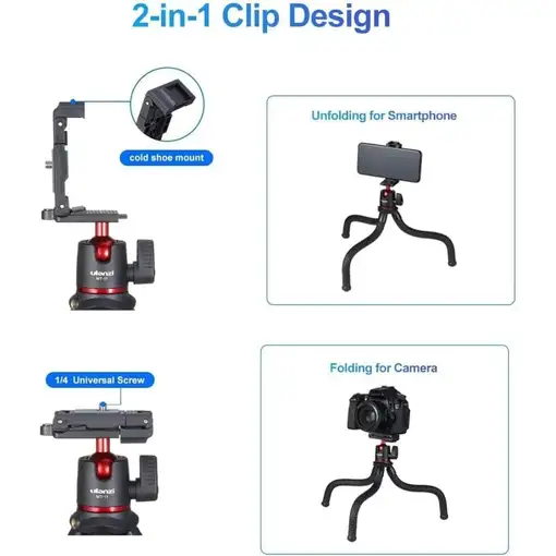 Trípodei MT-11 Vlogging Portátil Soporte Móvil y Cámara DSLR