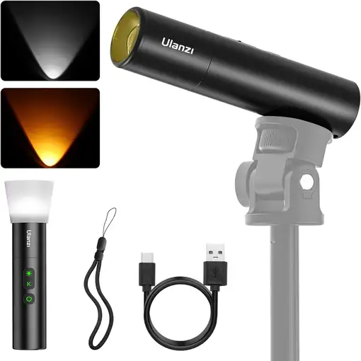 Linterna LED Bicolor 2000K-8000K 2000mAh Zoomable Rosca 1/4