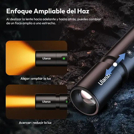 Linterna LED Bicolor 2000K-8000K 2000mAh Zoomable Rosca 1/4