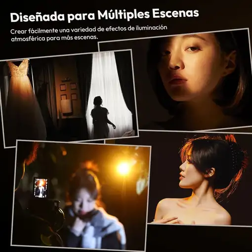 Linterna LED Bicolor 2000K-8000K 2000mAh Zoomable Rosca 1/4