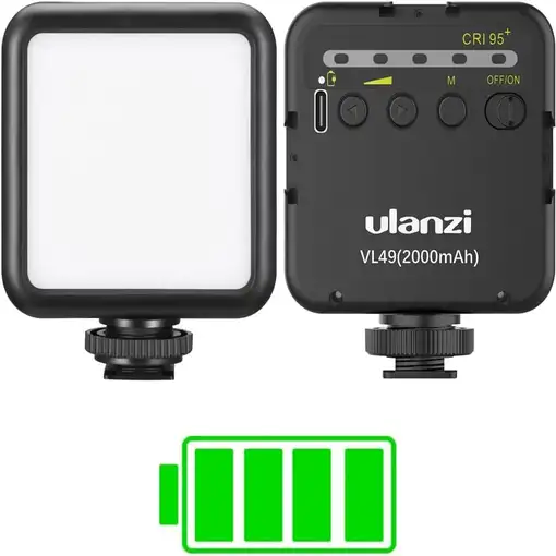 Luz LED 500K 49 LEDs CRI 95+ Recargable Zapata Fría