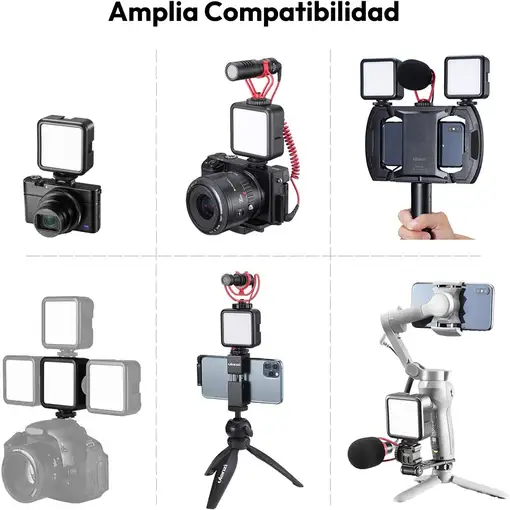 Luz LED 500K 49 LEDs CRI 95+ Recargable Zapata Fría