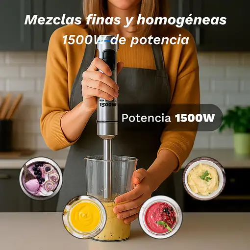 Batidora de mano inox, 1500 W, BM-1500EXTREME GRUNKEL