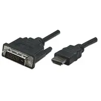 Manhattan 322782 adaptador de cable de vídeo 1 m HDMI tipo A (Estándar) DVI-D Negr