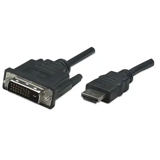Manhattan 322782 adaptador de cable de vídeo 1 m HDMI tipo A (Estándar) DVI-D Negr