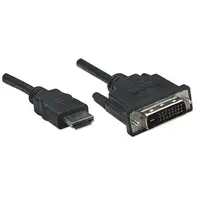 Manhattan 322782 adaptador de cable de vídeo 1 m HDMI tipo A (Estándar) DVI-D Negr