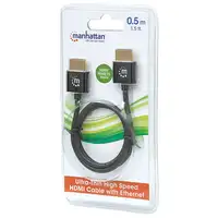 Manhattan 394406 cable HDMI 0,5 m HDMI tipo A (Estándar) Negro Manhattan 394406 cable HDMI 0,5 m HDMI tipo A (Estándar) Negro