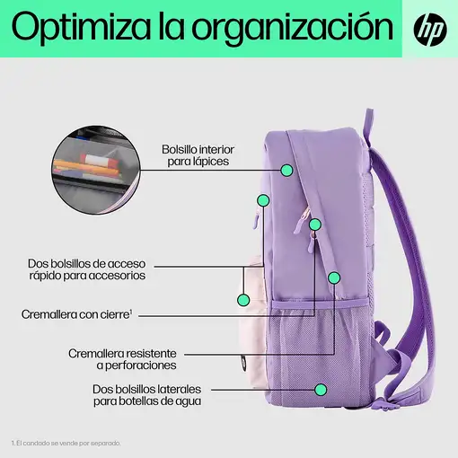 HP Mochila Campus lavanda