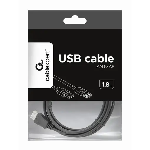Gembird 1.8m USB 2.0 A M/FM cable USB 1,8 m USB A Negro