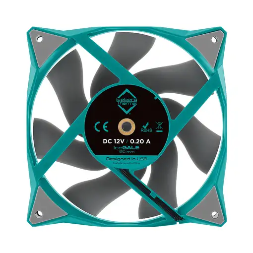 Iceberg Thermal IceGALE Carcasa del ordenador Ventilador 12 cm Verde azulado 1 pie