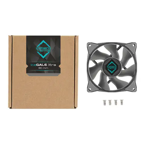 Iceberg Thermal IceGALE Xtra Carcasa del ordenador Ventilador 8 cm Gris 1 pieza(s)