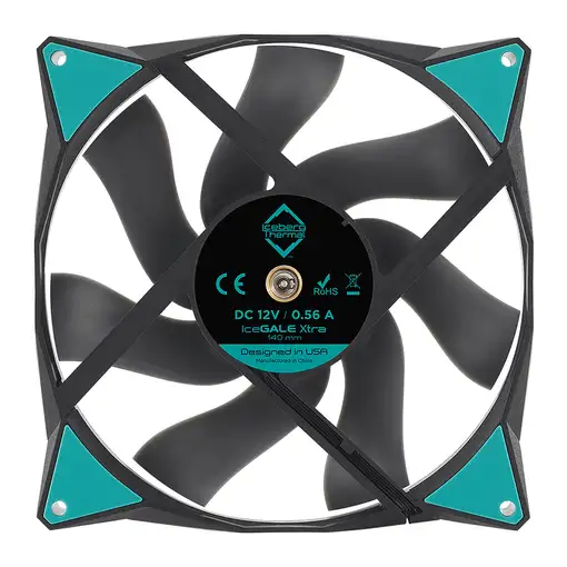 Iceberg Thermal IceGALE Xtra Carcasa del ordenador Ventilador 14 cm Negro 1 pieza(