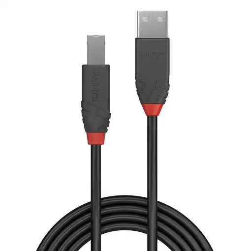 Lindy 36677 cable USB USB 2.0 10 m USB A USB B Negro, Gris, Rojo