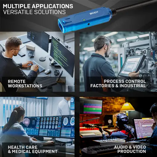 Lindy 43381 cable USB USB 3.2 Gen 1 (3.1 Gen 1) 8 m USB C USB A Negro, Azul