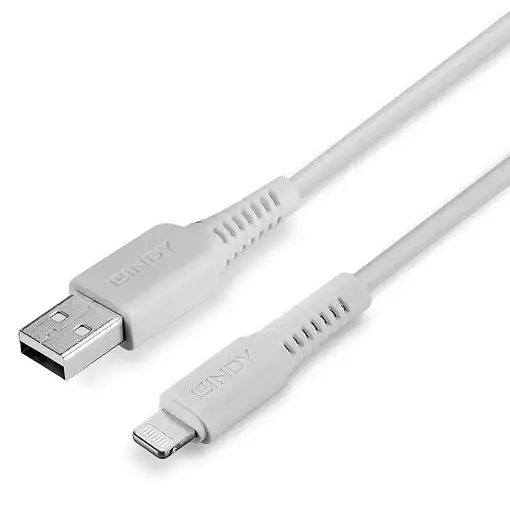 Lindy 31325 cable de conector Lightning 0,5 m Blanco