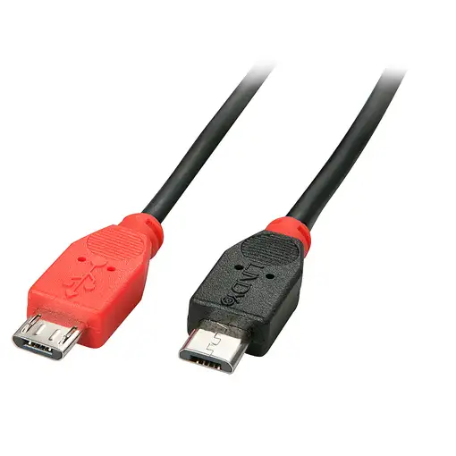 Lindy 31758 cable USB USB 2.0 0,5 m Micro-USB B Negro