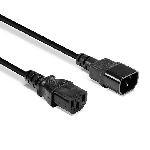 Lindy 30321 cable de transmisión Negro 1 m C14 acoplador C13 acoplador