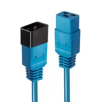 Lindy 30122 cable de transmisión Azul 3 m C19 acoplador C20 acoplador