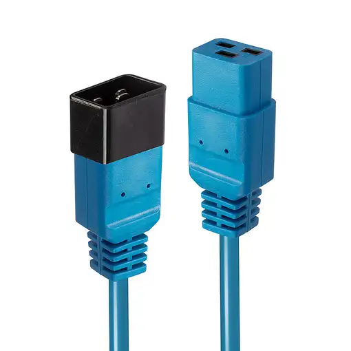 Lindy 30122 cable de transmisión Azul 3 m C19 acoplador C20 acoplador