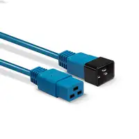 Lindy 30122 cable de transmisión Azul 3 m C19 acoplador C20 acoplador