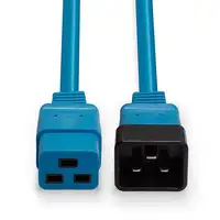 Lindy 30122 cable de transmisión Azul 3 m C19 acoplador C20 acoplador