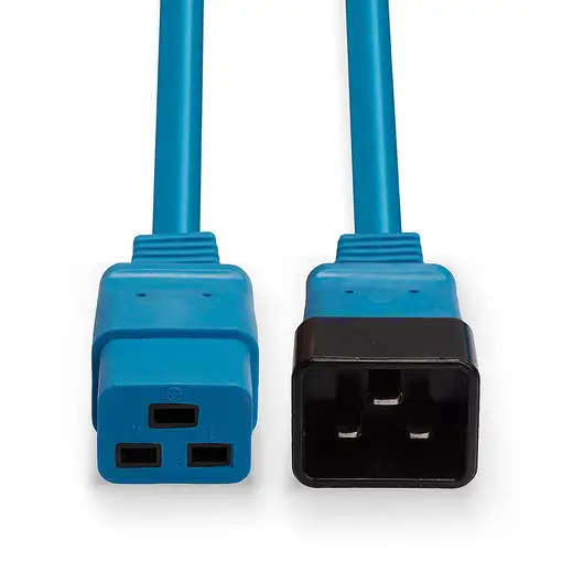 Lindy 30122 cable de transmisión Azul 3 m C19 acoplador C20 acoplador