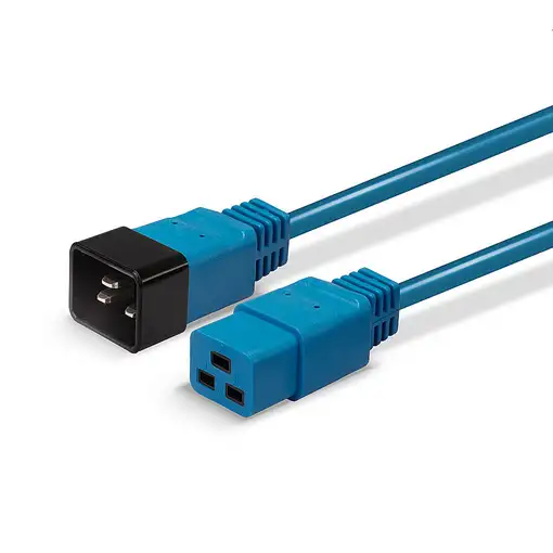 Lindy 30122 cable de transmisión Azul 3 m C19 acoplador C20 acoplador