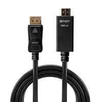 Lindy 36920 adaptador de cable de vídeo 0,5 m DisplayPort HDMI tipo A (Estándar) N