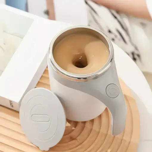 Taza de café Klack con agitación automática portátil, de acero inoxidable