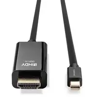 Lindy 36927 adaptador de cable de vídeo DisplayPort HDMI tipo A (Estándar) Negro