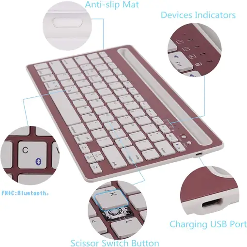 Teclado Inalámbrico Multidispositivo Klack Recargable Bluetooth