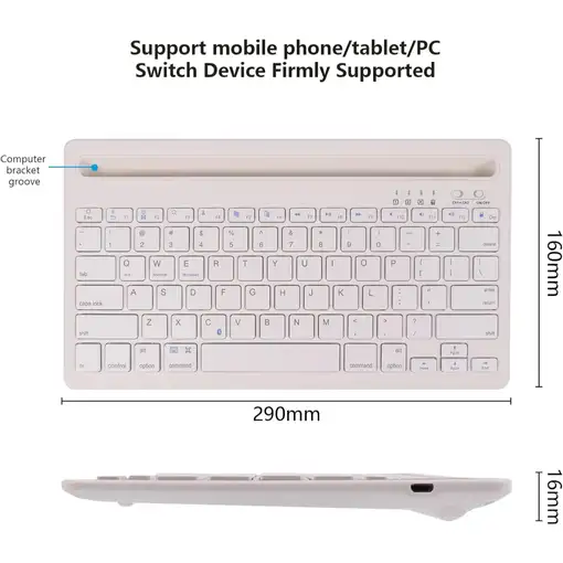 Teclado Inalámbrico Multidispositivo Klack Recargable Bluetooth