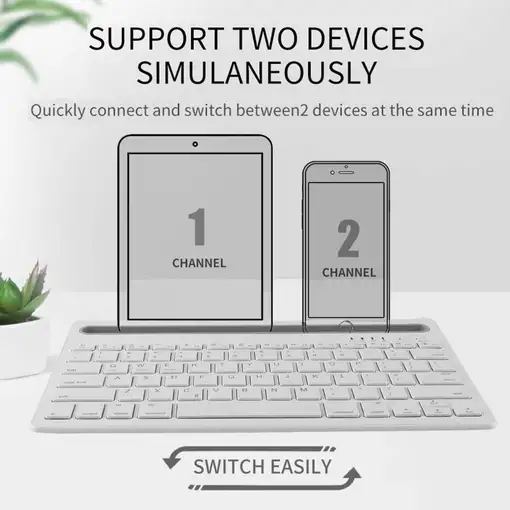 Teclado Inalámbrico Multidispositivo Klack Recargable Bluetooth